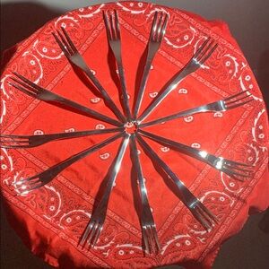 Oneida “Apex” pattern 18/10 Stainless Set/12 Forks 3 Tine NWOT